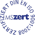 MSzert: zertifiziert DIN EN ISO 9001:2008.