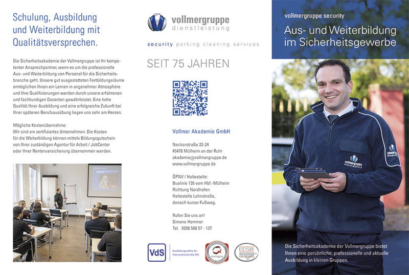 Öffnet PDF Datei im neuen Fenster: Aus- und Weiterbildung im Sicherheitsgewerbe.