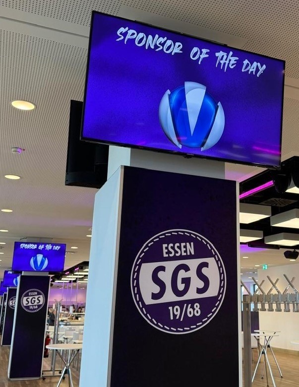 Die Vollmergruppe als Sponsor Of The Day beim SGS Essen - Logos